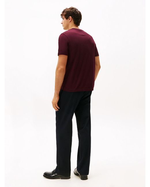 T-Shirt À Col Ras-Du-Cou Et Drapeau Brodé Tommy Hilfiger pour homme en coloris Multicolor