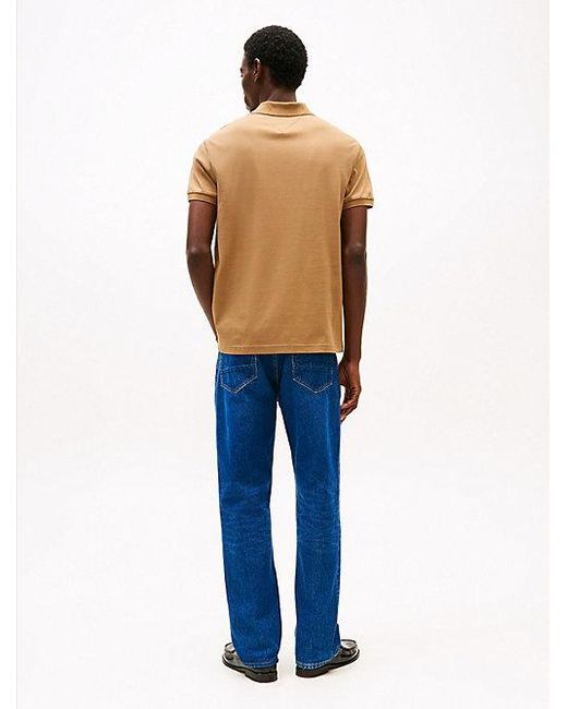 Tommy Hilfiger Regular Fit Polo Met Geborduurde Vlag in het Brown voor heren