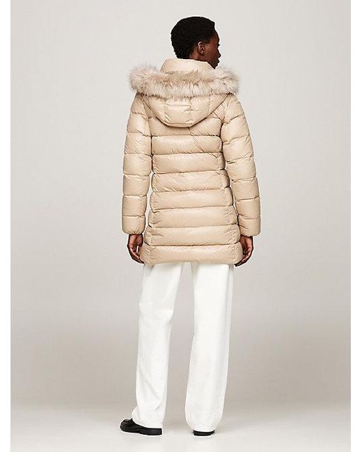 Abrigo Acolchado Con Relleno De Plumón Tommy Hilfiger de color Natural
