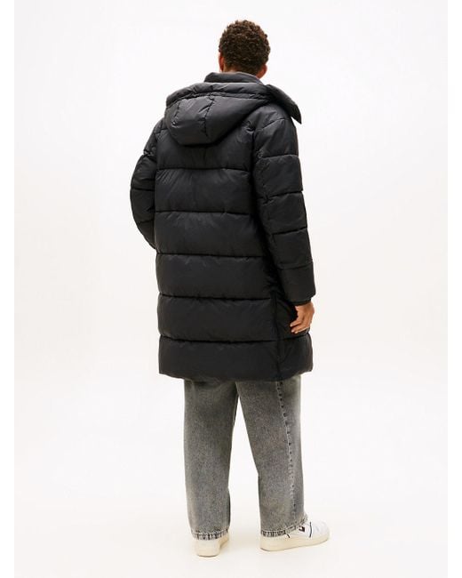 Parka Longue Décontractée À Capuche Tommy Hilfiger pour homme en coloris Black