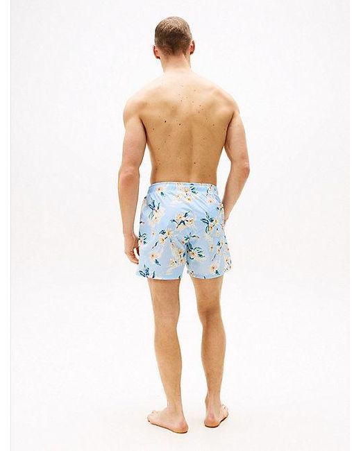 Tommy Hilfiger Medium Lange Zwemshort Met Print in het Blue voor heren