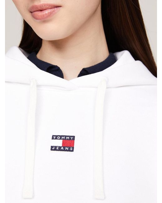 Tommy Hilfiger White Badge Boxy Fit Hoody