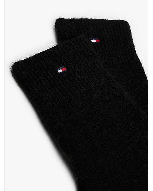 Tommy Hilfiger Gebreide Handschoenen Met Hilfiger-Vlag in het Black