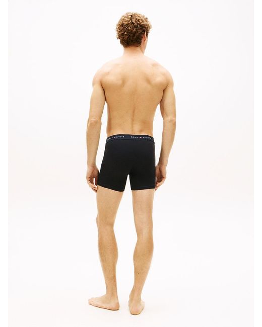 Tommy Hilfiger Black 3-pack Signature Logo Waistband Boxer Briefs for men