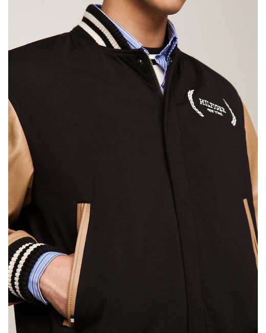 Veste de style universitaire colour-block Tommy Hilfiger pour homme en coloris Black