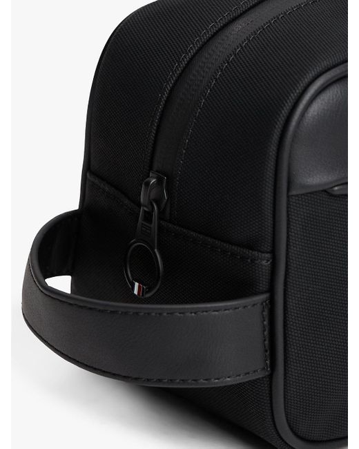 Pochette Toilette Con Texture A Contrasto di Tommy Hilfiger in Black da Uomo