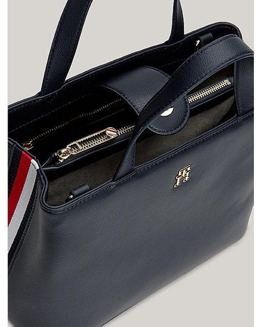 Bolso satchel Essential con cinta distintiva Tommy Hilfiger de color Blue