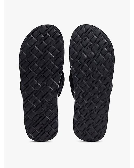 Tommy Hilfiger Teenslipper Met Webbing Band En Print in het Blue voor heren