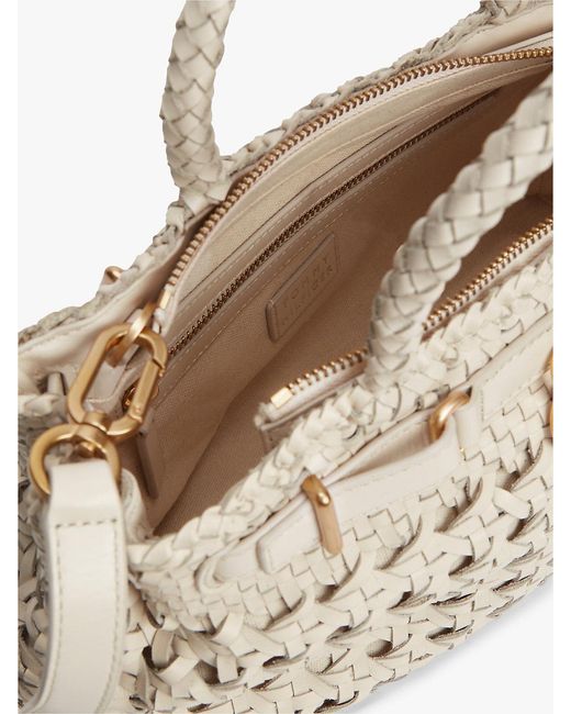 Tommy Hilfiger Natural The American Icon Braided Leather Tote Bag