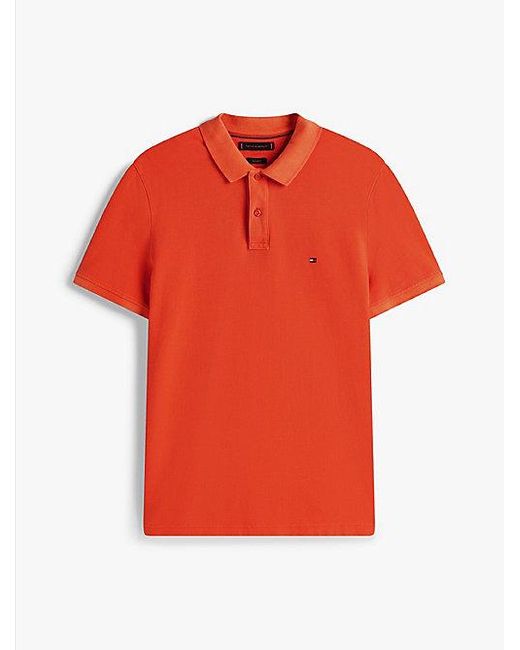 Tommy Hilfiger Regular Fit Polo Met Geborduurde Vlag in het Red voor heren