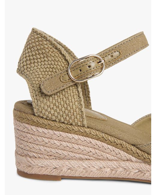Tommy Hilfiger Natural Canvas Wedge Espadrilles