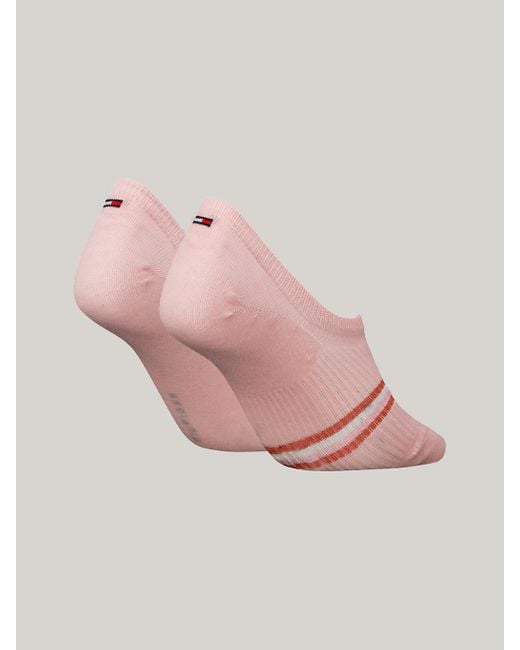 Tommy Hilfiger Pink 2-pack Multicolour Stripe Footie Socks