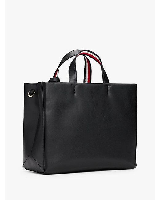 Tommy Hilfiger Black Shopper Mit Logo-Kofferanhänger