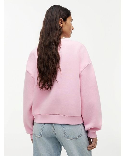 Tommy Hilfiger Pink Logo Relaxed Fleece Sweatshirt