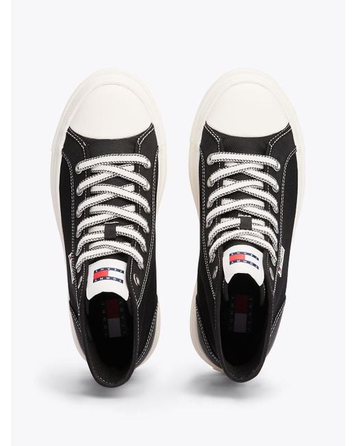 Tommy Hilfiger Black Flatform High-top Trainers