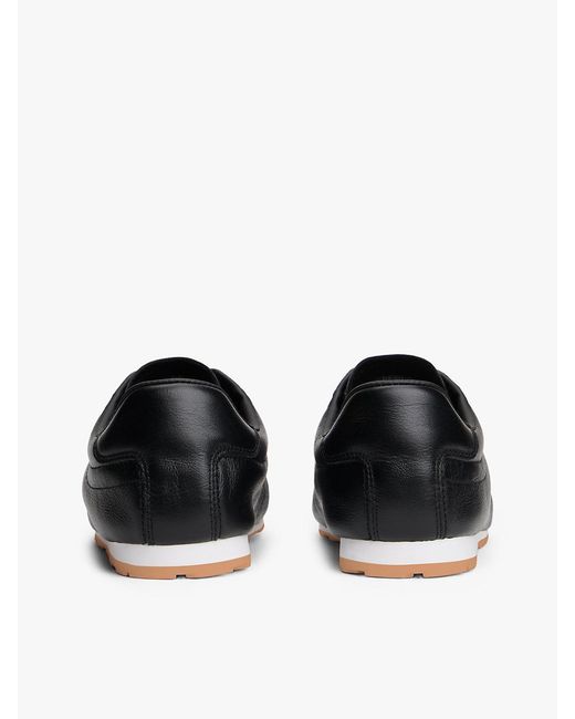 Tommy Hilfiger Black Th Monogram Low Profile Leather Trainers