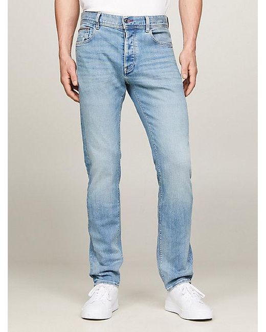 Tommy Hilfiger Denton Straight Faded Jeans in het Blue voor heren