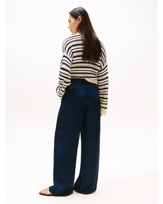 Pantaloni Relaxed Fit Dritti di Tommy Hilfiger in Blue