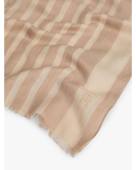 Tommy Hilfiger Natural Chic Th Monogram Rectangular Scarf