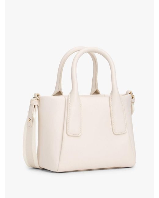 Tommy Hilfiger Natural Essential Metallic Logo Crossbody Tote Bag