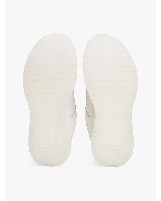 Tommy Hilfiger Sneaker Met Fijn Profiel En Gemengde Texturen in het White voor heren