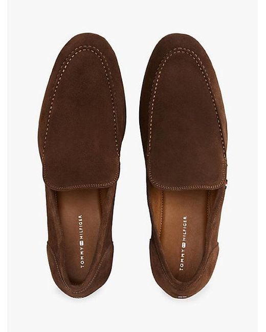 Tommy Hilfiger Loafer Aus Wildleder Mit Flexibler Sohle in Brown für Herren