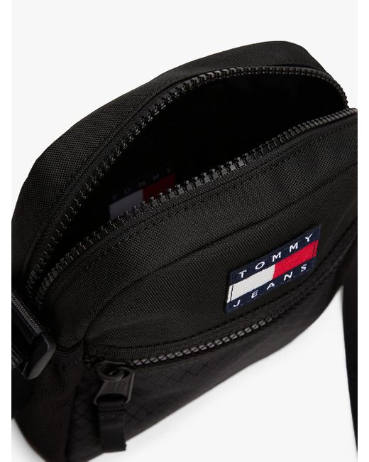 Borsa Reporter Con Logo E Tracolla di Tommy Hilfiger in Black da Uomo