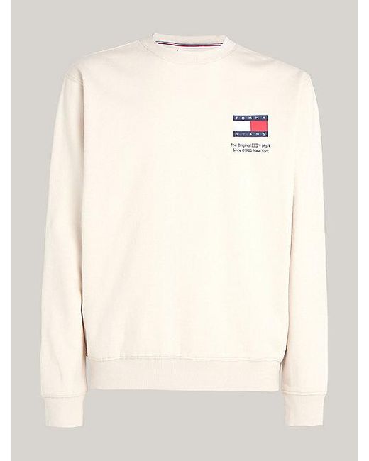 Tommy Hilfiger Essential Rundhals-Sweatshirt mit Logo in White für Herren