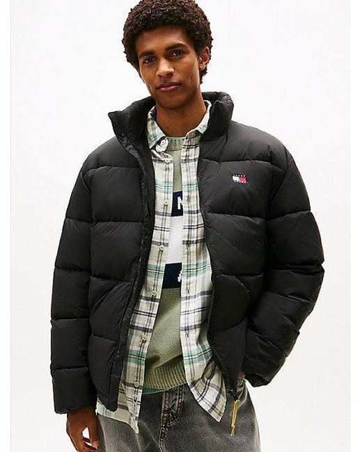 Tommy Hilfiger Waterafstotend Relaxed Crinkle-Pufferjack in het Black voor heren
