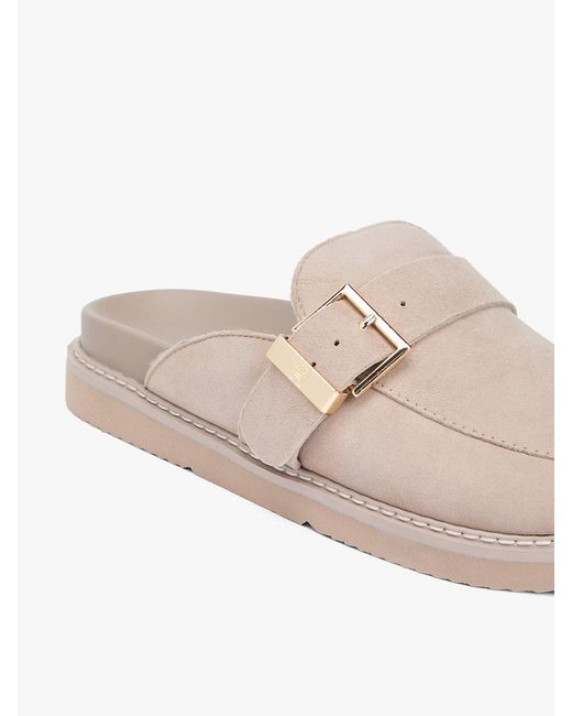 Tommy Hilfiger Multicolor Th Monogram Buckle Suede Mules