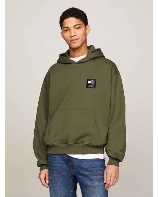 Tommy Hilfiger Green Classics Back Logo Boxy Fit Hoody for men
