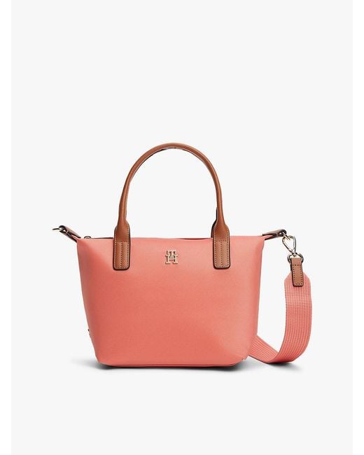 Tommy Hilfiger Pink Popette Crossbody Tote Bag