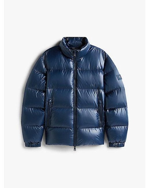 Tommy Hilfiger Glanzend Waterafstotend Pufferjack Met Dons in het Blue voor heren