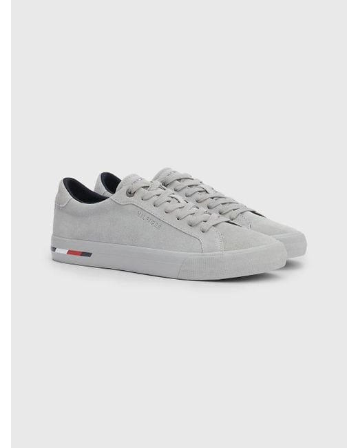 Tommy Hilfiger Gray Th Modern Suede Trainers for men