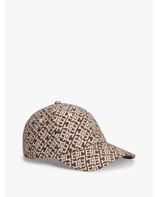 Tommy Hilfiger White Th Monogram Jacquard Baseball Cap