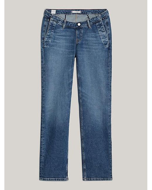Tommy Hilfiger Adaptive Essential Classics Fitted Straight Jeans in het Blue