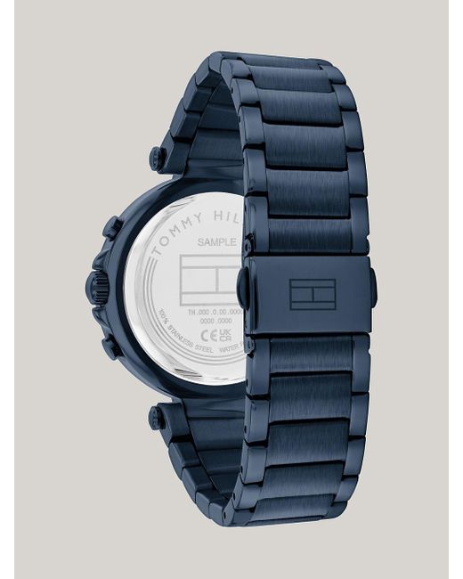 Tommy Hilfiger Blue Navy Ionic-plated Crystal-embellished Watch