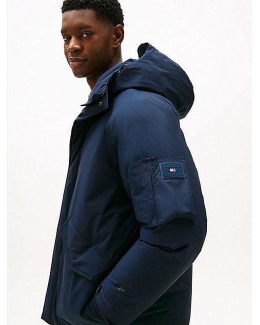 Parka Con Capucha Y Relleno De Plumón Tommy Hilfiger de hombre de color Blue