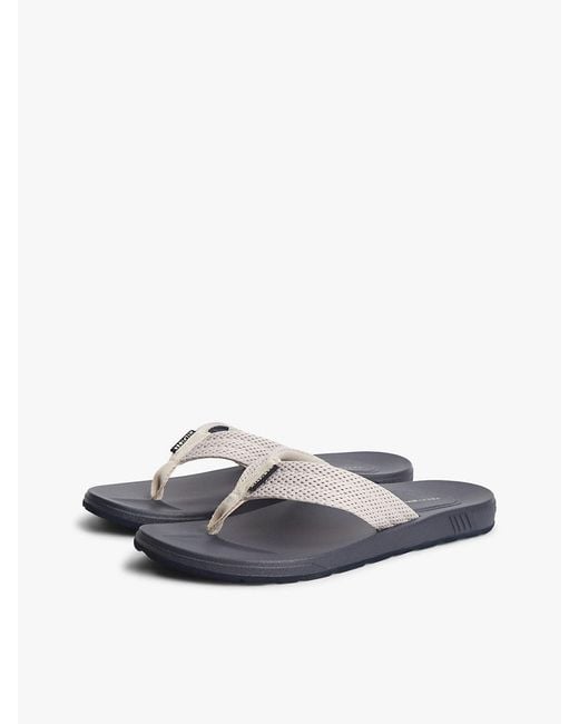 Tommy Hilfiger White Contoured Footbed Flip-Flops for men