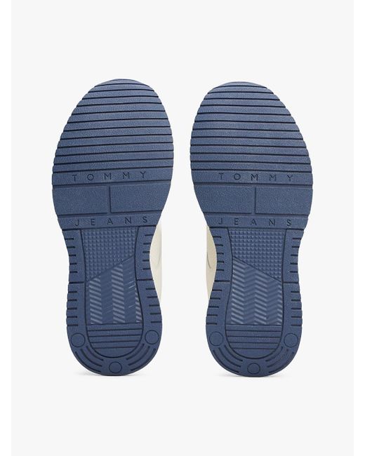 Baskets À Semelle Crantée Multitextures Tommy Hilfiger pour homme en coloris White