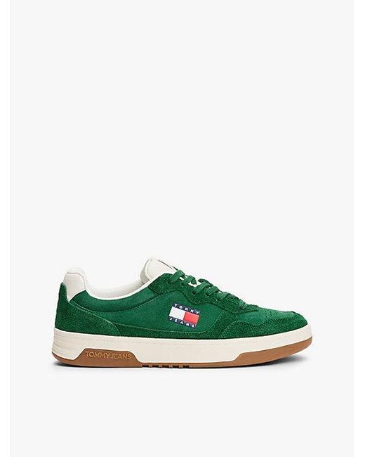 Tommy Hilfiger Suède Sneaker Met Cupsole in het Green voor heren