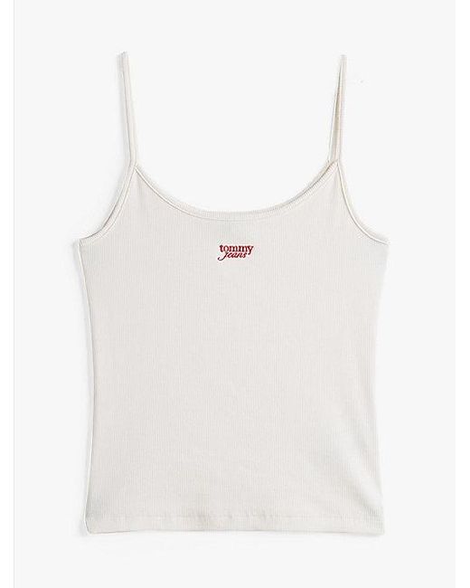 Camiseta De Corte Slim Acanalada Tommy Hilfiger de color Blue