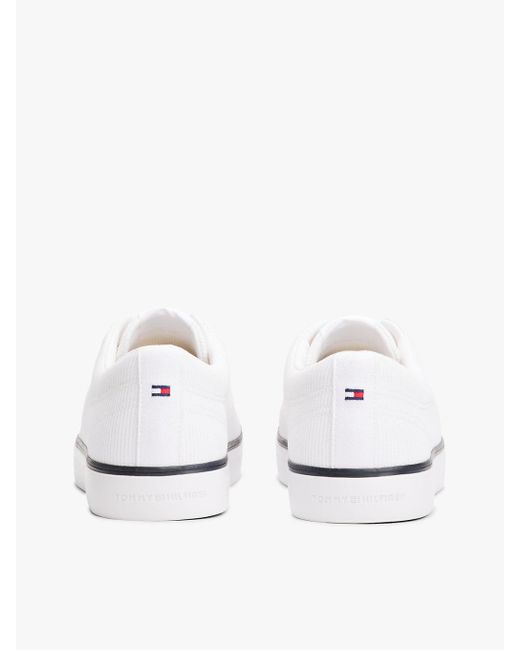 Baskets En Maille À Drapeau Brodé Tommy Hilfiger pour homme en coloris White