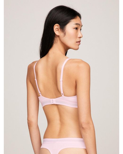 Reggiseno A Triangolo Sfoderato Con Logo di Tommy Hilfiger in White