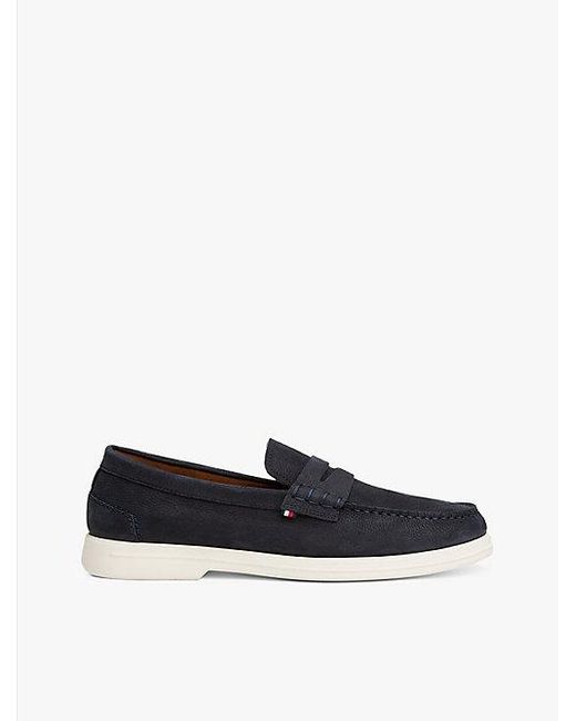 Mocasines De Piel Signature Tommy Hilfiger de hombre de color White