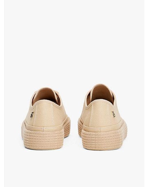 Tommy Hilfiger Natural Sneaker Aus Canvas Mit Th-Monogramm