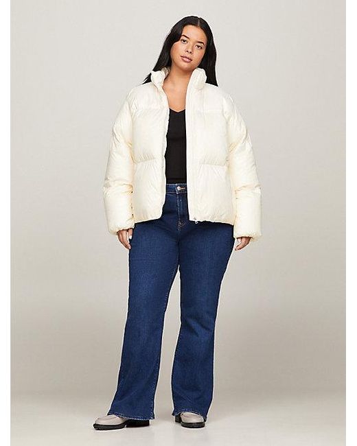 Tommy Hilfiger Natural Curve New York Puffer-Jacke in Color Block