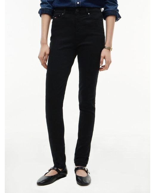 Tommy Hilfiger Black Nora Mid Rise Skinny Jeans