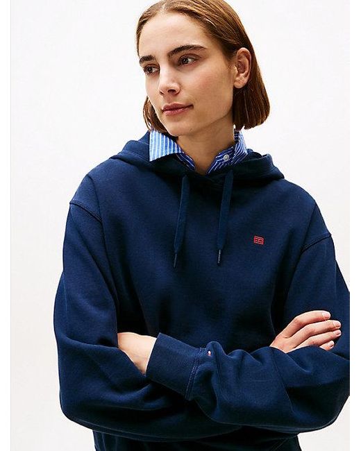 Sudadera Hilfiger Con Capucha Y Logo Bordado Tommy Hilfiger de color Blue