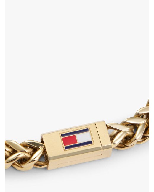 Bracciale A Catenella Intrecciata Placcato di Tommy Hilfiger in Metallic da Uomo